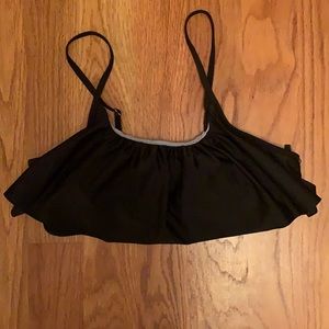 Black flutter bikini top